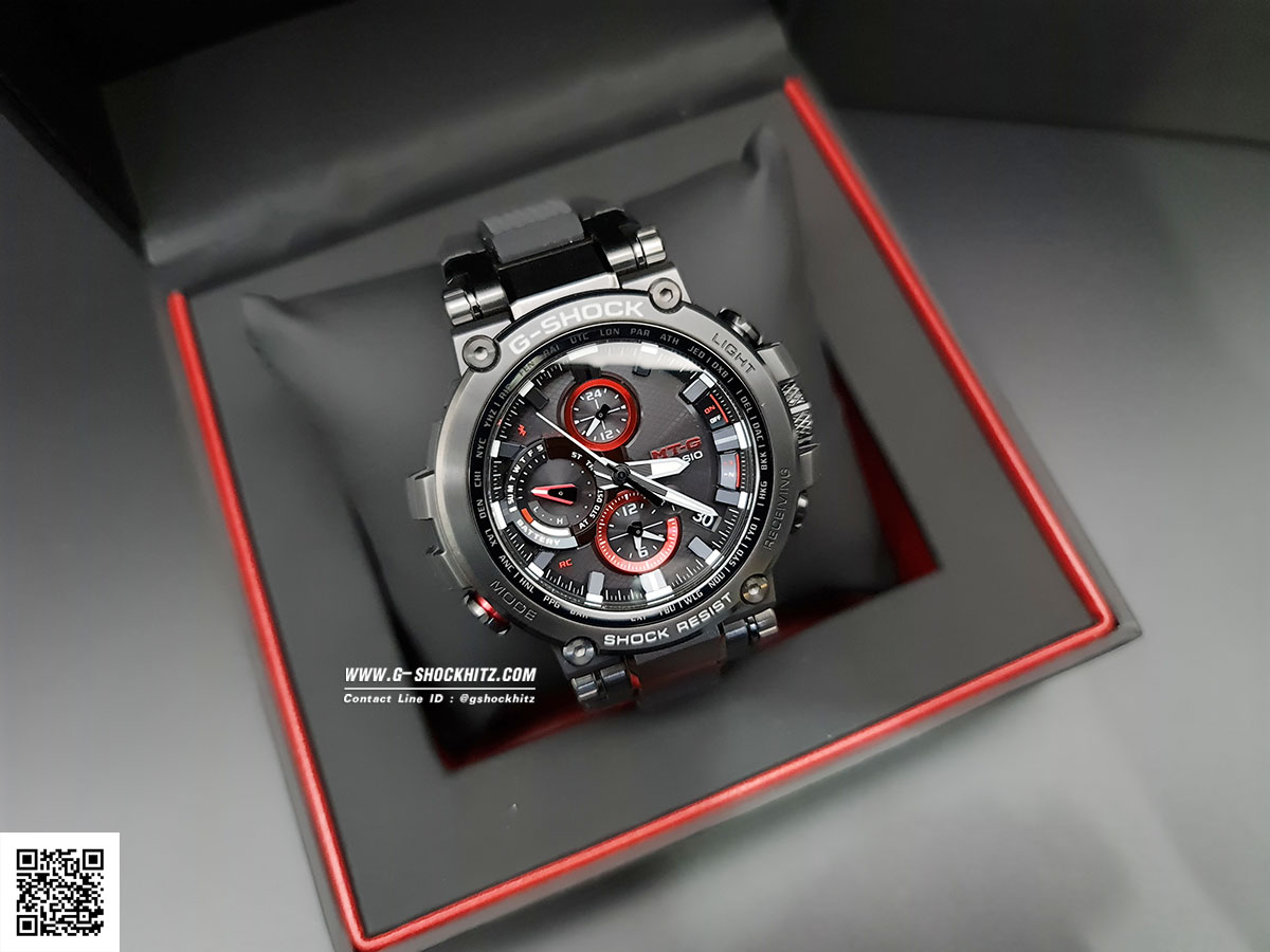 CASIO G-SHOCK นาฬิกาข้อมือ นาฬิกากันน้ำ นาฬิกาของแท้ ประกันศูนย์ CMG 1 ปี รุ่น MTG-B1000B-1A นาฬิกาสีดำ