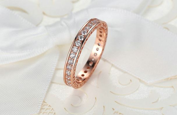 แหวนเพชร แหวนผู้หญิง เพชร CZ AAA แหวนทอง ฝังเพชร รอบวง ใส่สวย แหวนใส่ออกงาน ทำงาน เที่ยว 753437