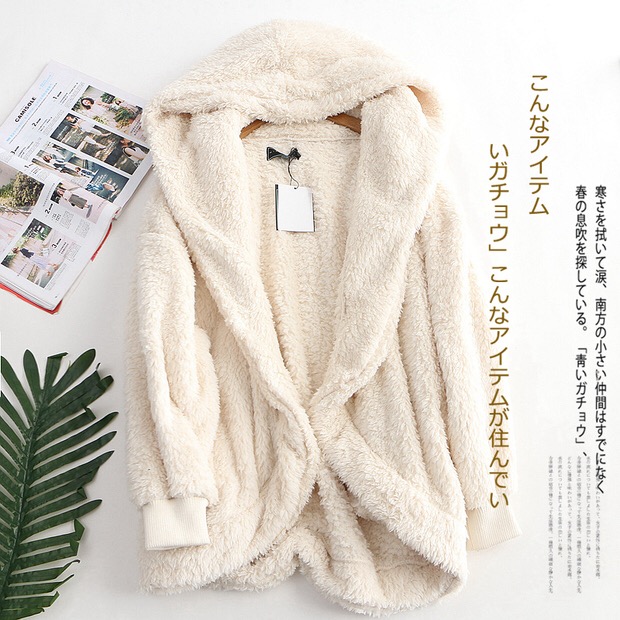เสื้อคลุมกันหนาว หมวกฮู้ด แต่งขน เนื้อเนียน นุ่ม คะ size S/M/L