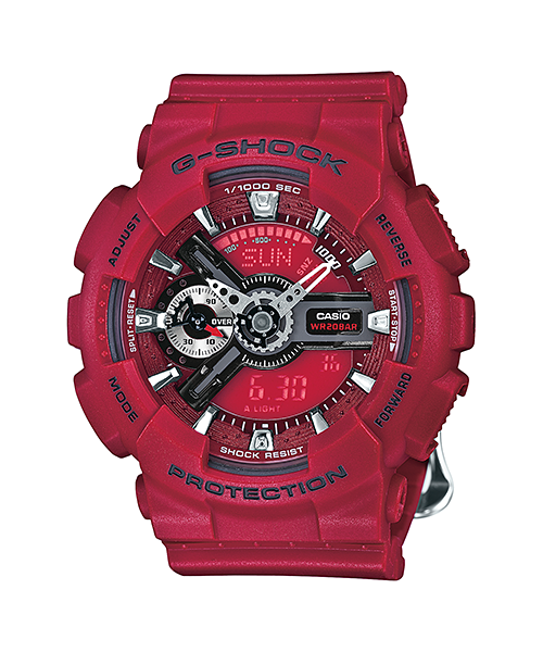CASIO G-SHOCK นาฬิกาข้อมือ นาฬิกากันน้ำ นาฬิกาของแท้ ประกันศูนย์ CMG 1 ปี รุ่น GMA-S110F-4A นาฬิกาสีแดง
