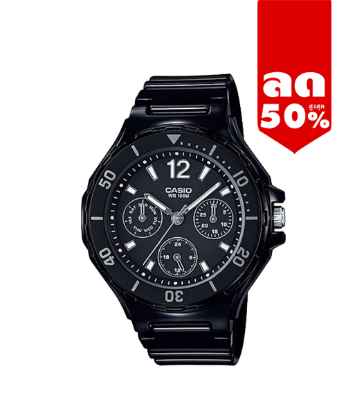 CASIO นาฬิกาคาสิโอ นาฬิกาข้อมือ นาฬิกากันน้ำ นาฬิกาของแท้ ประกันศูนย์ CMG 1 ปี รุ่น LRW-250H-1A1 นาฬิกาสีดำ