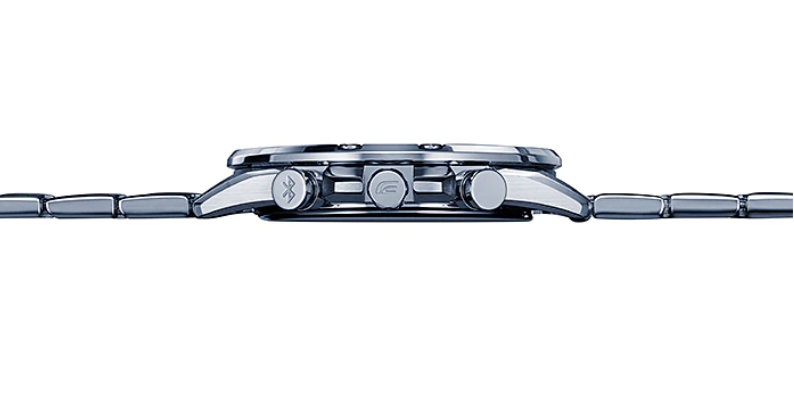 CASIO EDIFICE นาฬิกาข้อมือ นาฬิกากันน้ำ นาฬิกาของแท้ ประกันศูนย์ CMG 1 ปี รุ่น EQB-1000D-1A นาฬิกาสีเงิน