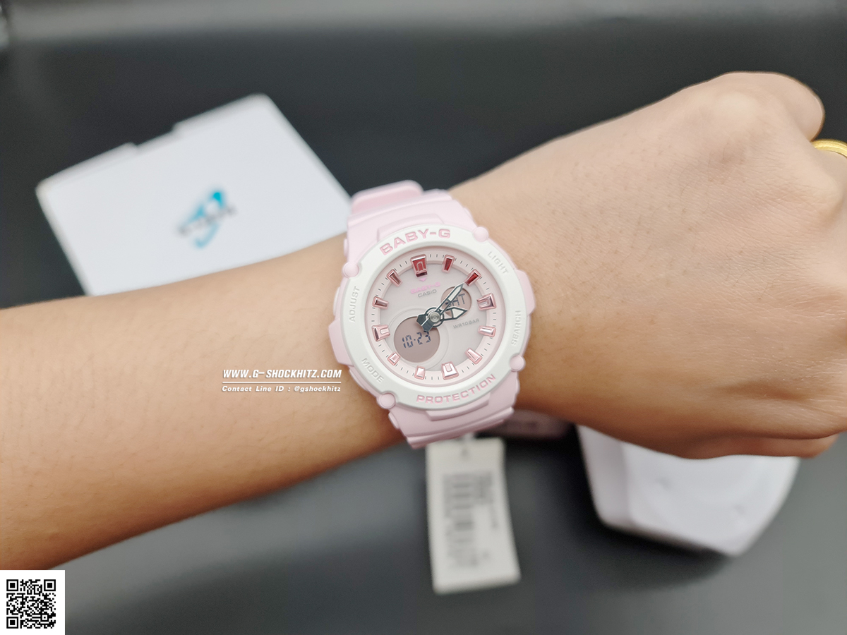 CASIO BABY-G นาฬิกาข้อมือ นาฬิกากันน้ำ นาฬิกาของแท้ ประกันศูนย์ CMG 1 ปี รุ่น BGA-270-4A นาฬิกาสีชมพู