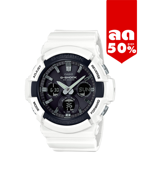 CASIO G-SHOCK นาฬิกาข้อมือ นาฬิกากันน้ำ นาฬิกาของแท้ ประกันศูนย์ CMG 1 ปี รุ่น GAS-100B-7A นาฬิกาสีขาว