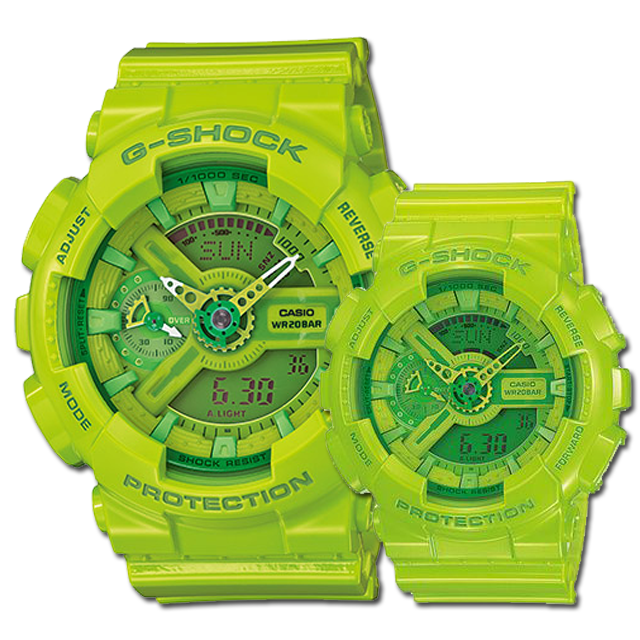 CASIO G-SHOCK นาฬิกา CASIO G-SHOCK x BABY-G รุ่น GA-110B-3-GMA-S110CC-3 ของแท้ประกันศูนย์ CMG 1ปี GA-110B-3-GMA-S110CC-3 นาฬิกาสีเขียว