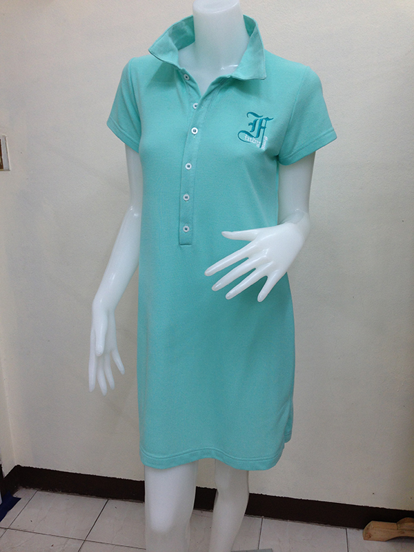 เดรสโปโล ท้อง/ไม่ท้องก็ใส่ได้ สวยคล่องตัวในลุค Sport Mom ผ้าเนื้อดีนิ่ม สีเขียวมิ้นต์