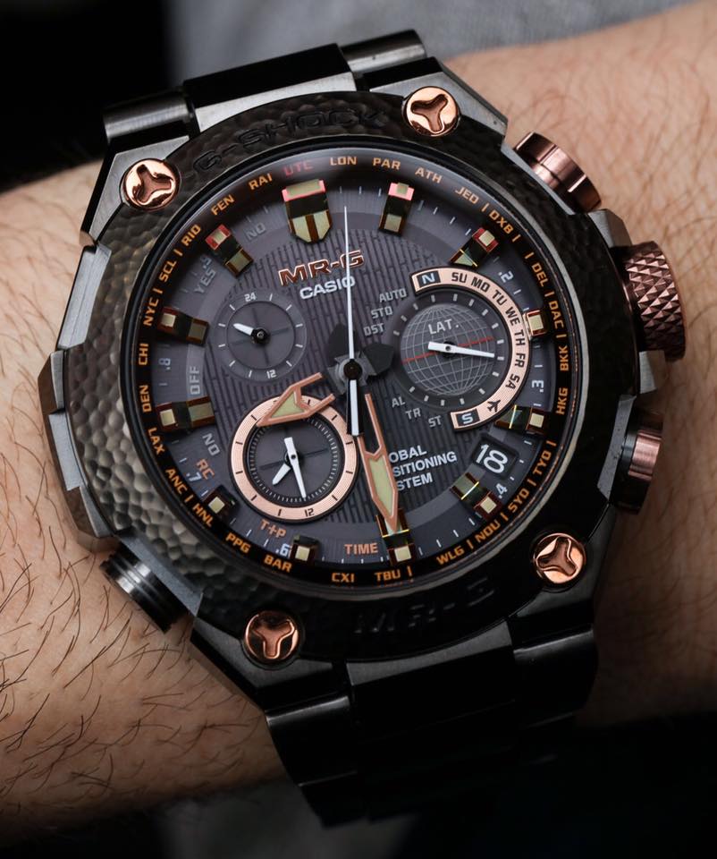 CASIO G-SHOCK นาฬิกาข้อมือ นาฬิกากันน้ำ นาฬิกาของแท้ ประกันศูนย์ CMG 1 ปี รุ่น MRG-G1000HT นาฬิกาสีดำ