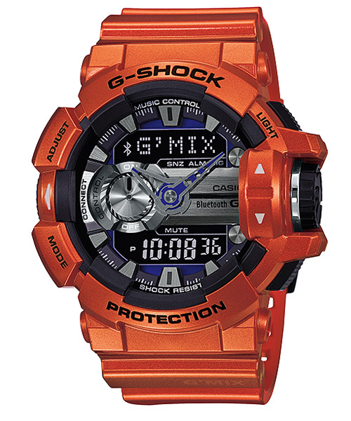 CASIO G-SHOCK นาฬิกาข้อมือ นาฬิกากันน้ำ นาฬิกาของแท้ ประกันศูนย์ CMG 1 ปี รุ่น GBA-400-4B นาฬิกาสีส้ม