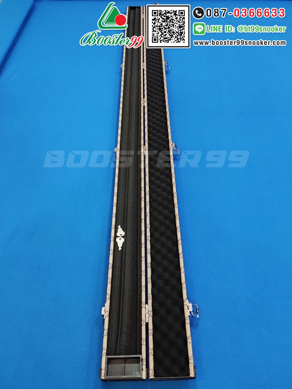 กล่องใส่ ไม้คิว ท่อนเดียว 2ช่อง หุ้มหนังPU รุ่นพิเศษ (ราคา 1ใบ)