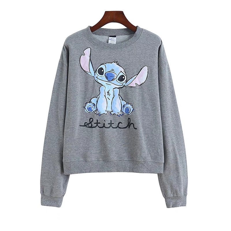 เสื้อฮู้ด stitch Disney เสื้อยืด แขนยาว สีเทา ลายการ์ตูน STITCH งานสวย มากคะ สำเนา สำเนา สำเนา เทา