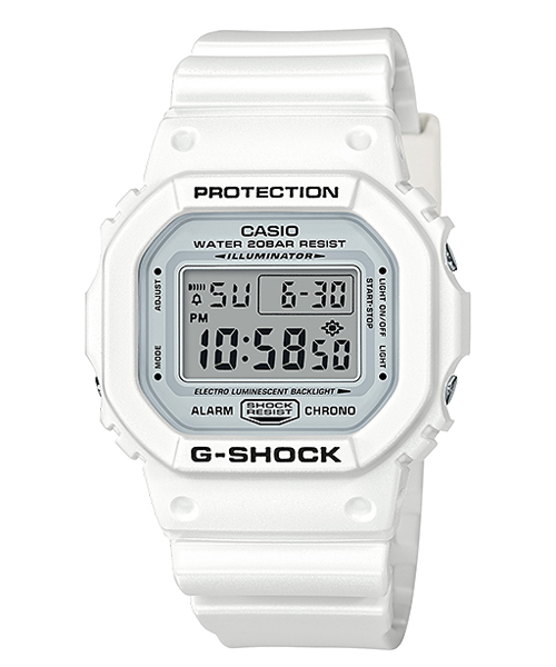 CASIO G-SHOCK นาฬิกาข้อมือ นาฬิกากันน้ำ นาฬิกาของแท้ ประกันศูนย์ CMG 1 ปี รุ่น DW-5600MW-7D นาฬิกาสีขาว