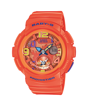 CASIO BABY-G นาฬิกาข้อมือ นาฬิกากันน้ำ นาฬิกาของแท้ ประกันศูนย์ CMG 1 ปี รุ่น BGA-190-4B นาฬิกาสีส้ม