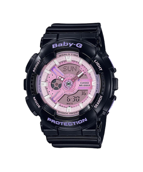 CASIO BABY-G นาฬิกาข้อมือ นาฬิกากันน้ำ นาฬิกาของแท้ ประกันศูนย์ CMG 1 ปี รุ่น BA-110PL-1A นาฬิกาสีดำ