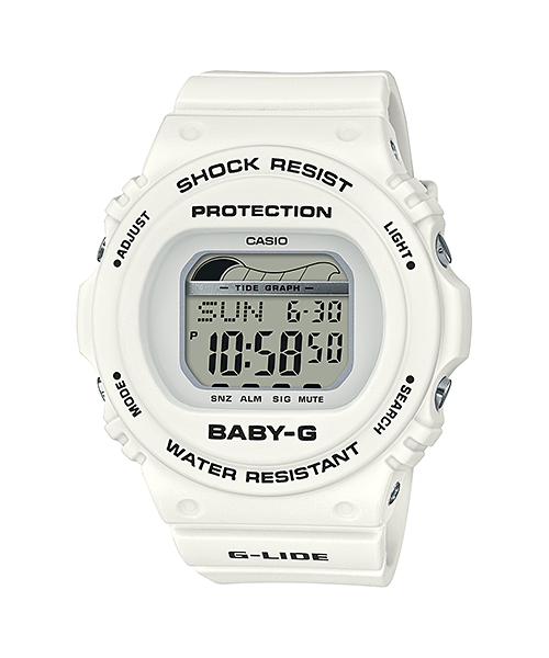 CASIO BABY-G นาฬิกาข้อมือ นาฬิกากันน้ำ นาฬิกาของแท้ ประกันศูนย์ CMG 1 ปี รุ่น BLX-570-7D นาฬิกาสีขาว