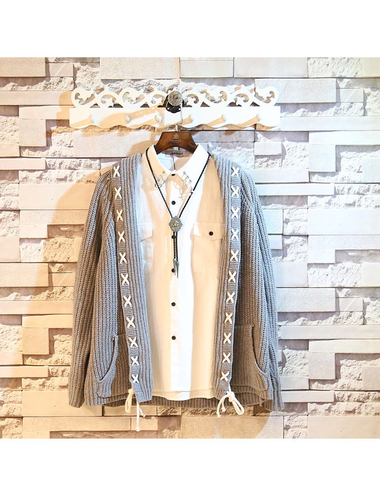เสื้อหนาวไหมพรม หมวกฮู้ด แต่งเชือก ไหมพรมถัก เนื้อไหม นุ่ม สวย งานญี่ปุ่นคะ Size L สำเนา สำเนา