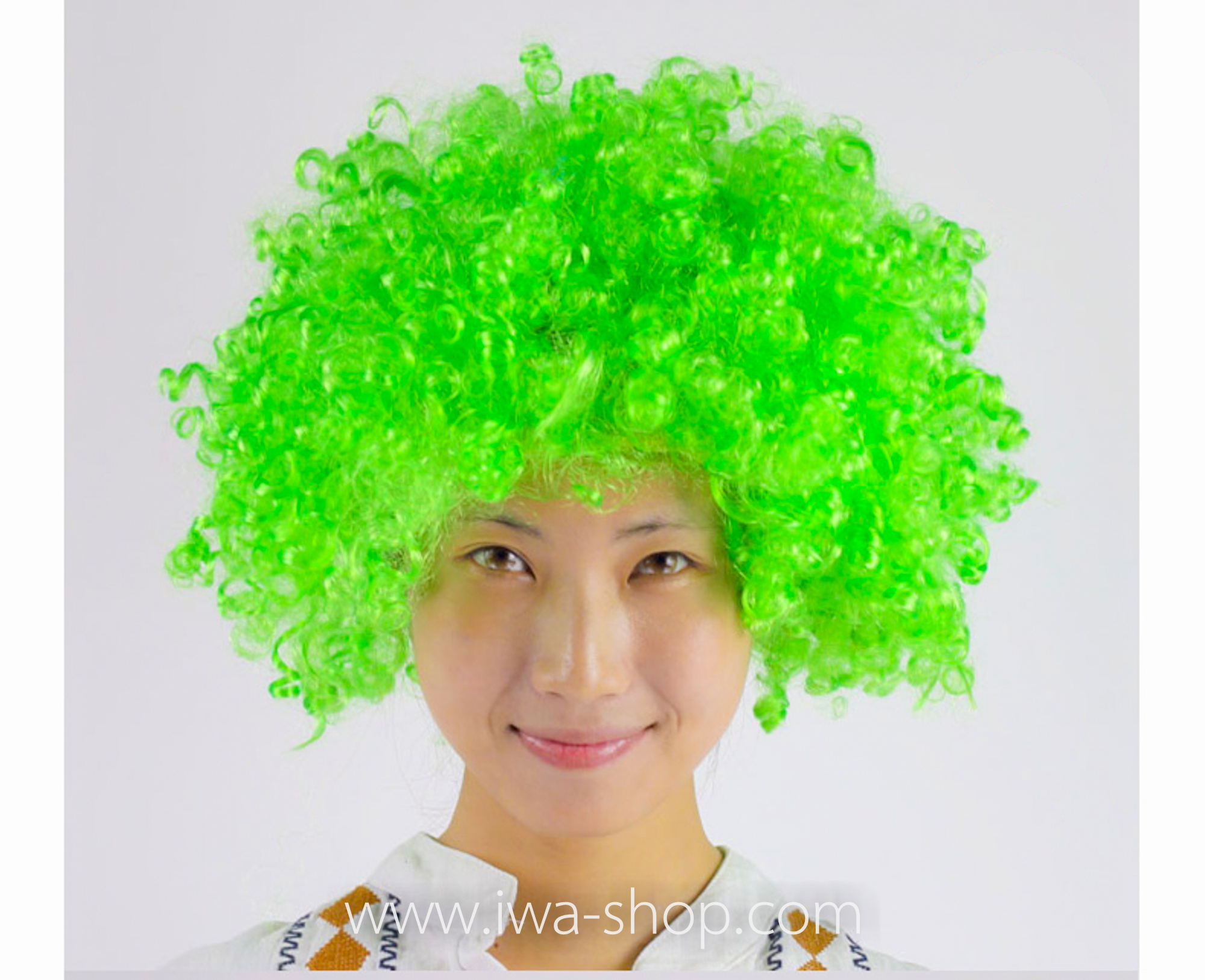วิกผมหัวฟู วิกผมแฟนซี วิกผมปารตี้ วิกผมคอสเพลย์ วิกผมสี เขียวอ่อน