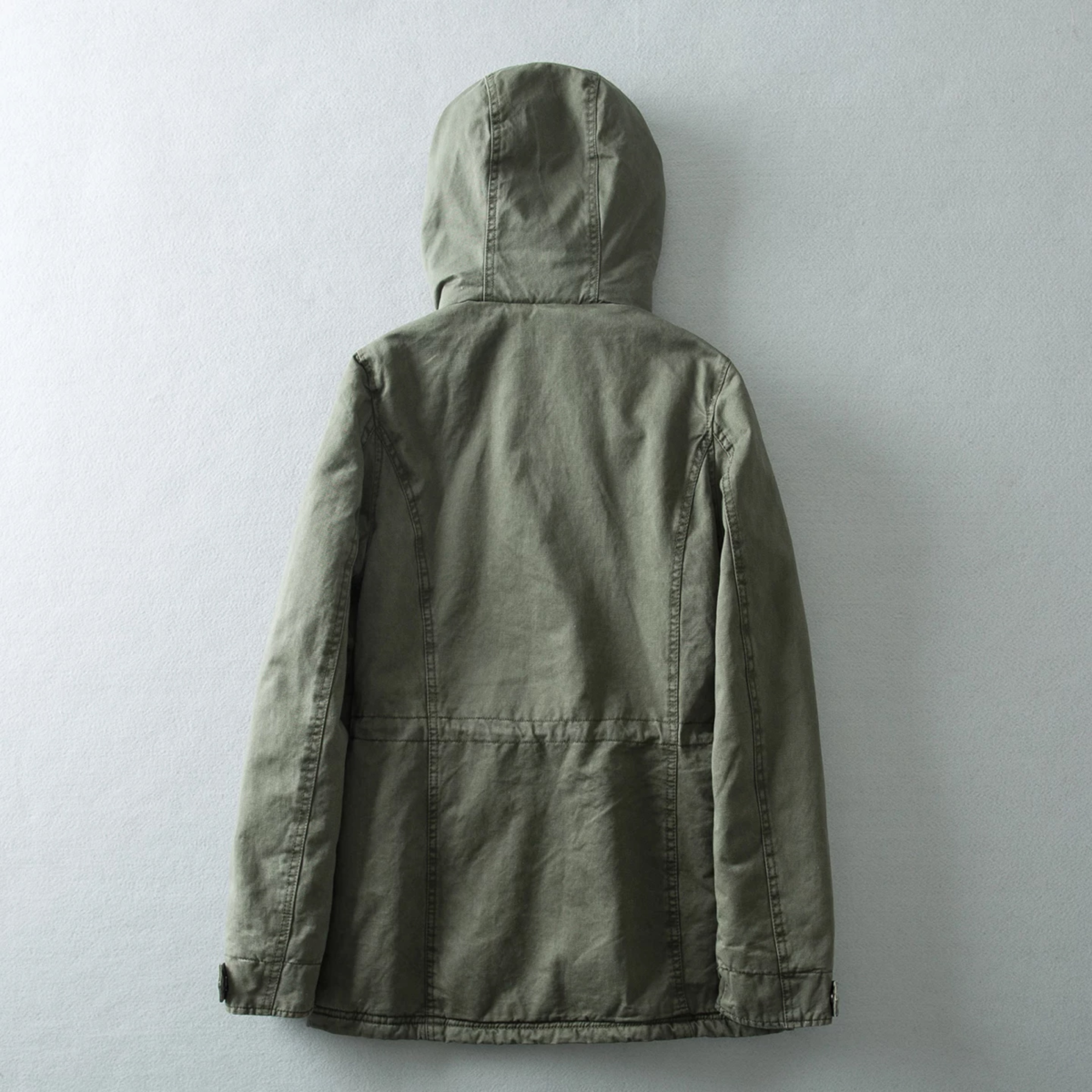เสื้อกันหนาว เสื้อกันหนาวฮูท สีเขียวทหาร สวย แนว size S/M/L/XL เขียว