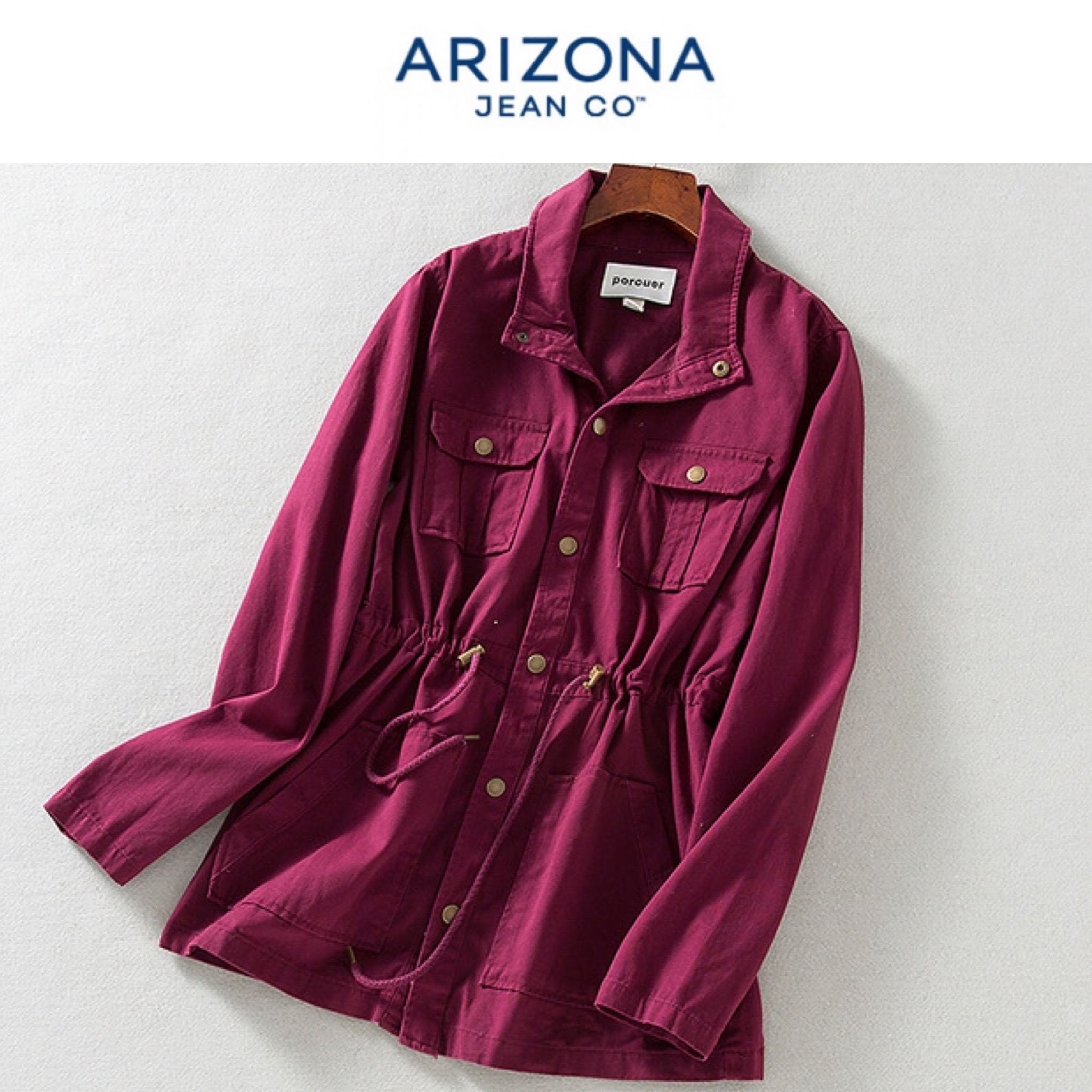 Arizona Jean co เสื้อทหาร เสื้อฮู้ดเขียวทหาร เสื้อนอกแนวทหาร แพทเทินสวย เท่ห์มาก แบรนด์ ARIZONA JEAN CO คะ Size S/M/L/XL สำเนา สำเนา เขียว