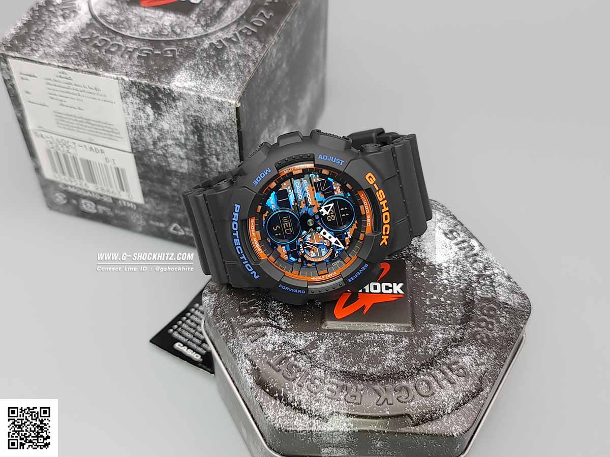 CASIO G-SHOCK นาฬิกาข้อมือ นาฬิกากันน้ำ นาฬิกาของแท้ ประกันศูนย์ CMG 1 ปี รุ่น GA-140CT-1A นาฬิกาสีดำ