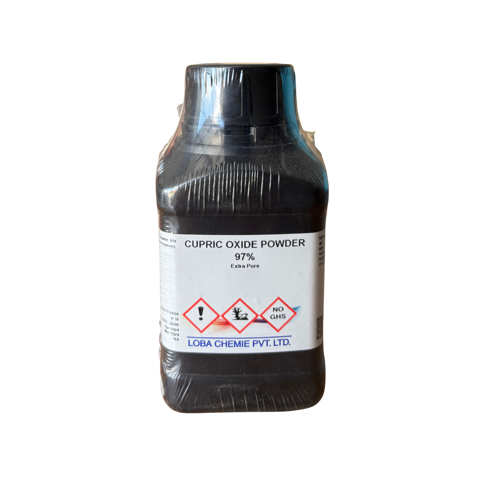 Cupric Oxide Powder 97%, Extra Pure 500 g. Loba Chemie™