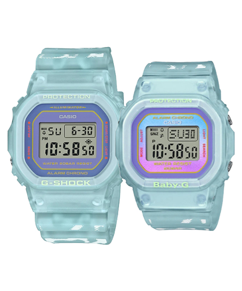 CASIO MID YEAR SALE G-SHOCK นาฬิกาข้อมือ นาฬิกากันน้ำ นาฬิกาของแท้ ประกันศูนย์ CMG 1 ปี รุ่น SLV-21B-2A นาฬิกาสีฟ้า