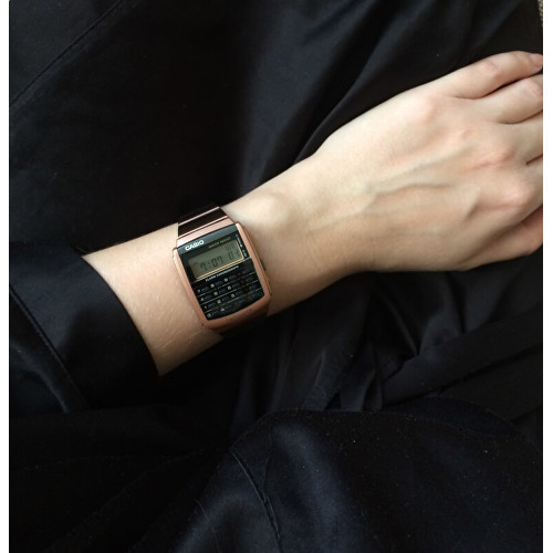 CASIO นาฬิกาคาสิโอ นาฬิกาข้อมือ นาฬิกากันน้ำ นาฬิกาของแท้ ประกันศูนย์ CMG 1 ปี รุ่น CA-506C-5A นาฬิกาสีน้ำตาล