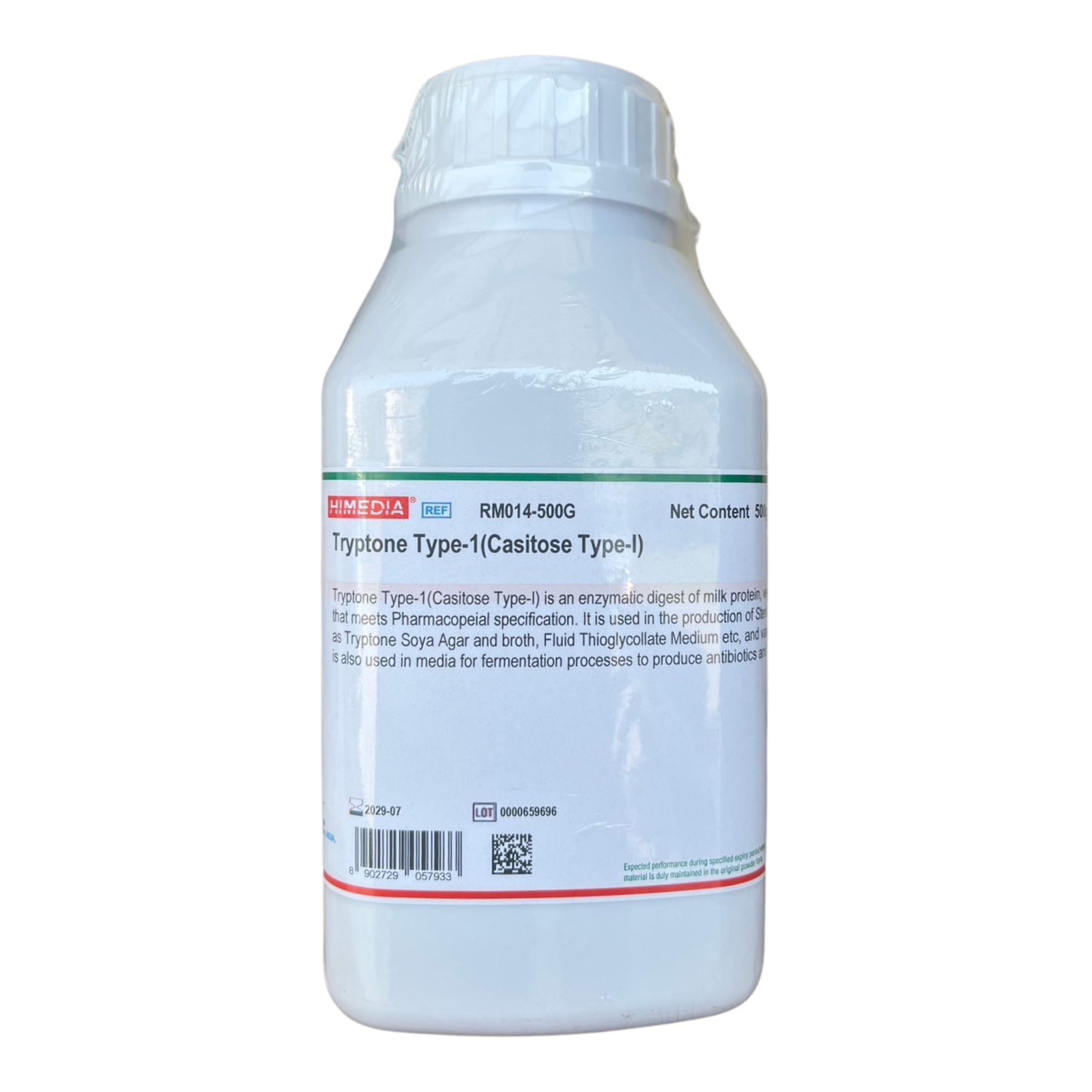 Tryptone Type-1 (Casitose Type-I) 500 g. Himedia®