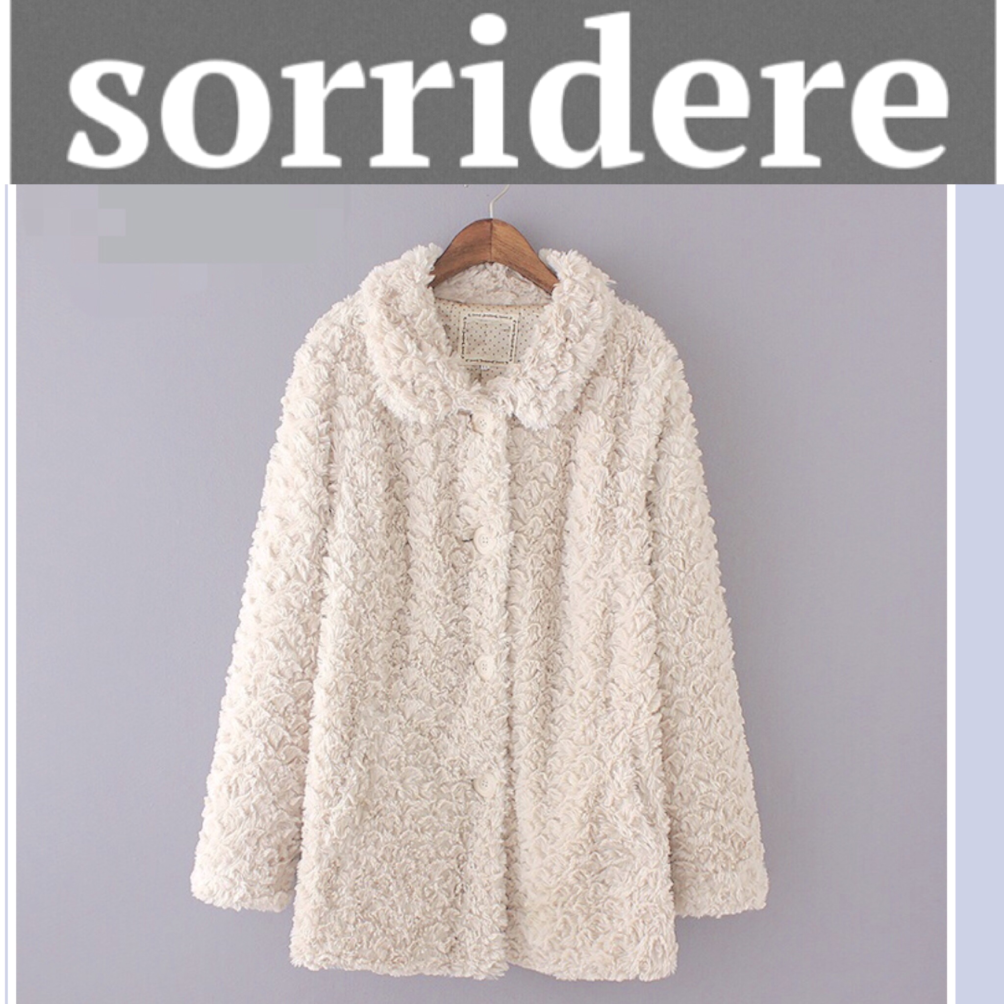 เสื้อกันหนาว เสื้อคลุมกันหนาว เสื้อโค้ท ขนกระต่ายเทียม สีขาวครีม แบรนด์SORRIDERE JAPANแท้100% ขนเนียน นุ่ม แนรนด์เนมเกาหลีคะ ได้มาไซส์ละตัว เท่านั้นค่า Size L/3L/4L สำเนา