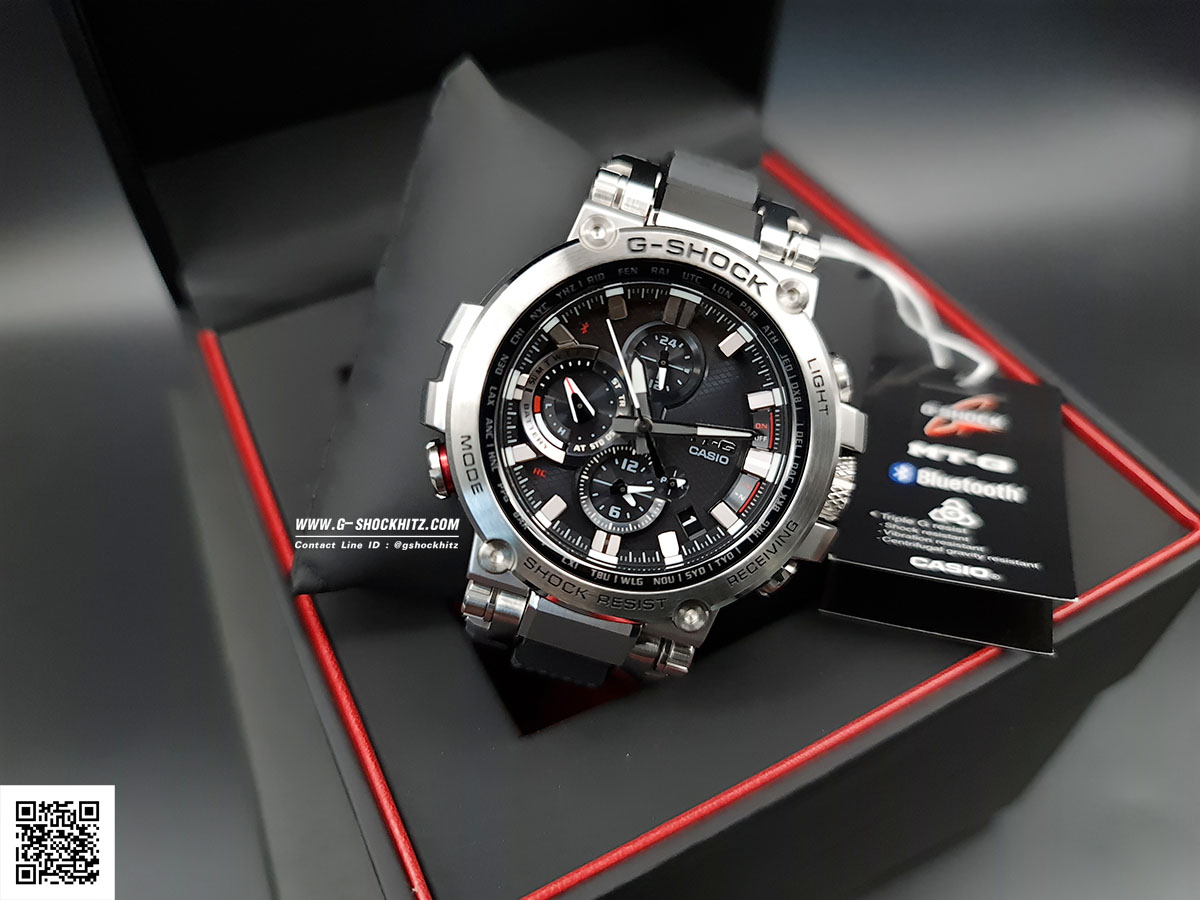 CASIO MID YEAR SALE G-SHOCK นาฬิกาข้อมือ นาฬิกากันน้ำ นาฬิกาของแท้ ประกันศูนย์ CMG 1 ปี รุ่น MTG-B1000-1A นาฬิกาสีเงิน