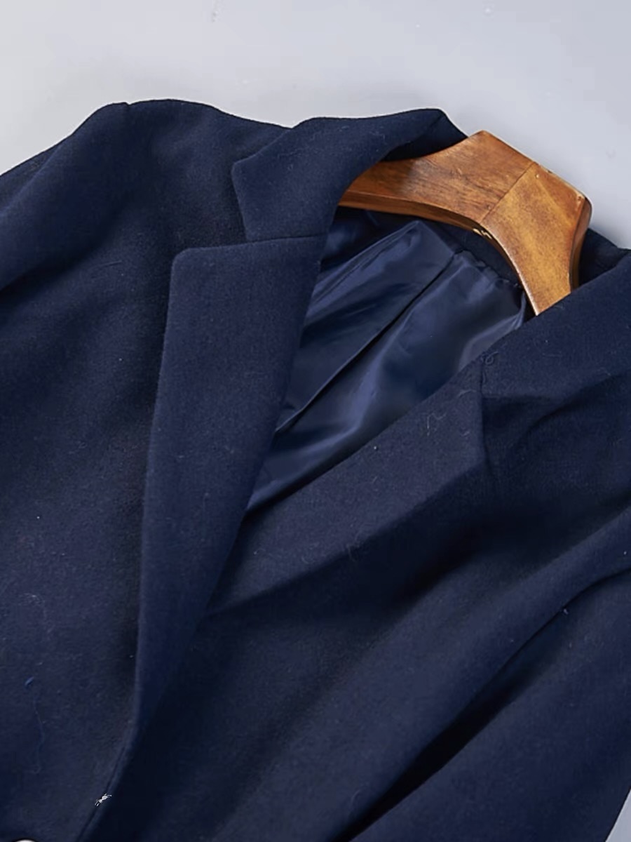 เสื้อโค้ทวูล Trench coat เสื้อโค้ทวูล โค้ทสีดำ แบรนด์ C&A สำเนา