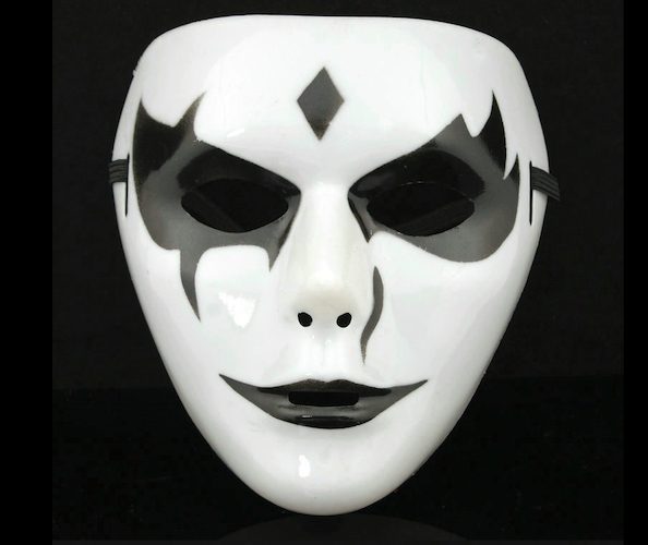 หน้ากากเต้นรำสยองขวัญ ชายหญิงสีขาวดำ หน้ากากปาร์ตี้ หน้ากากแฟนซี หน้ากากฮาโลวีน หน้ากากผี หน้ากากสตรีทแดนซ์