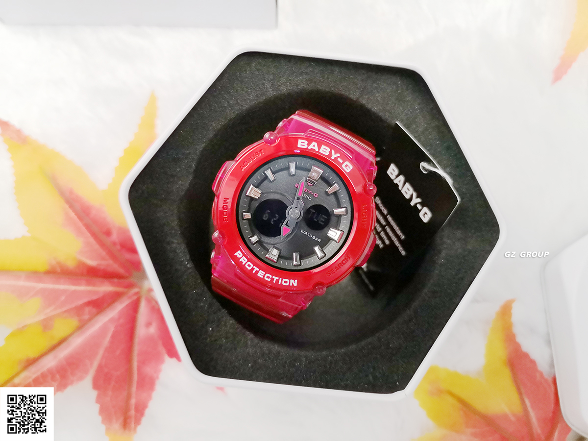 CASIO BABY-G นาฬิกาข้อมือ นาฬิกากันน้ำ นาฬิกาของแท้ ประกันศูนย์ CMG 1 ปี รุ่น BGA-270S-4A นาฬิกาสีชมพู