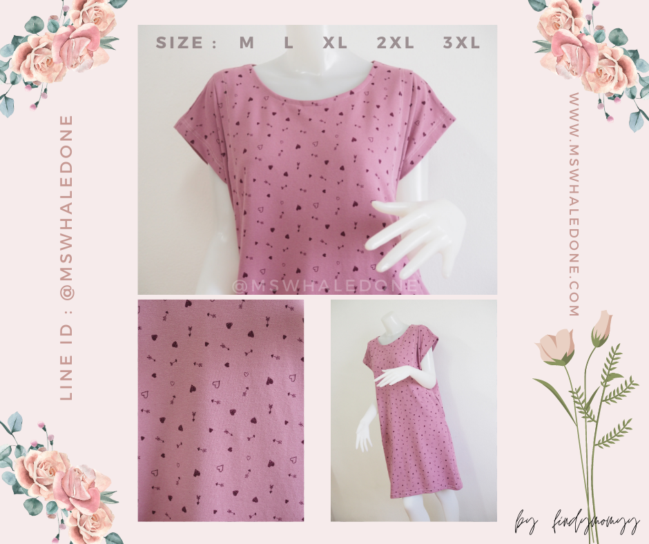 ชุดให้นม+คลุมท้องได้ มีถึง3XL ถูกใจคุณแม่บิ๊กไซส์ เก็บทรงสวย ยาวคลุมเข่า มีให้เลือก4สีลาย