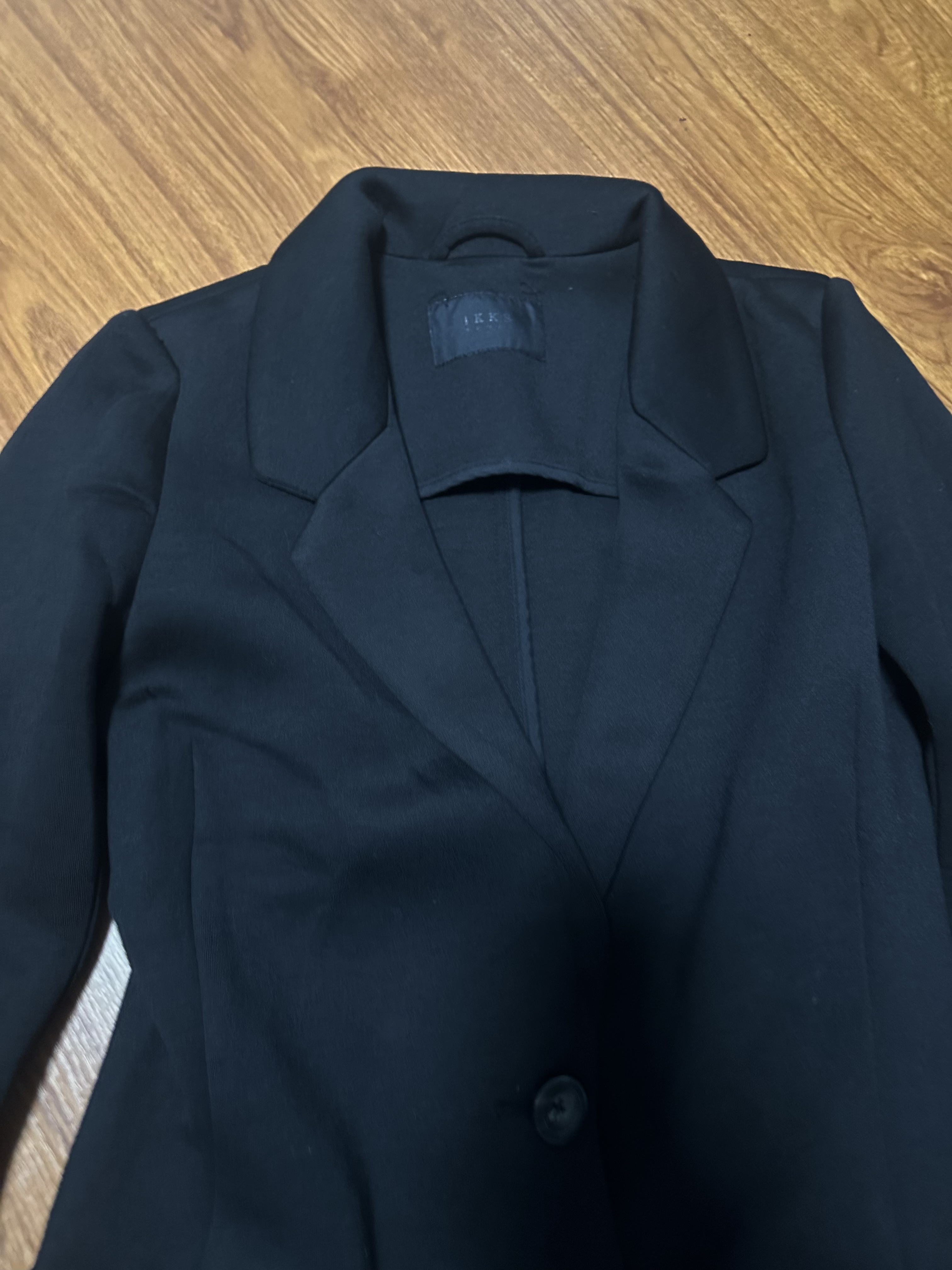 เสื้อโค้ทวูล Trench coat เสื้อโค้ทวูล โค้ทสีดำ แบรนด์ IKKS WOMAN