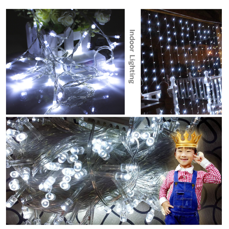ไฟไม่กระพริบ LED สีขาว ไฟประดับตกแต่ง