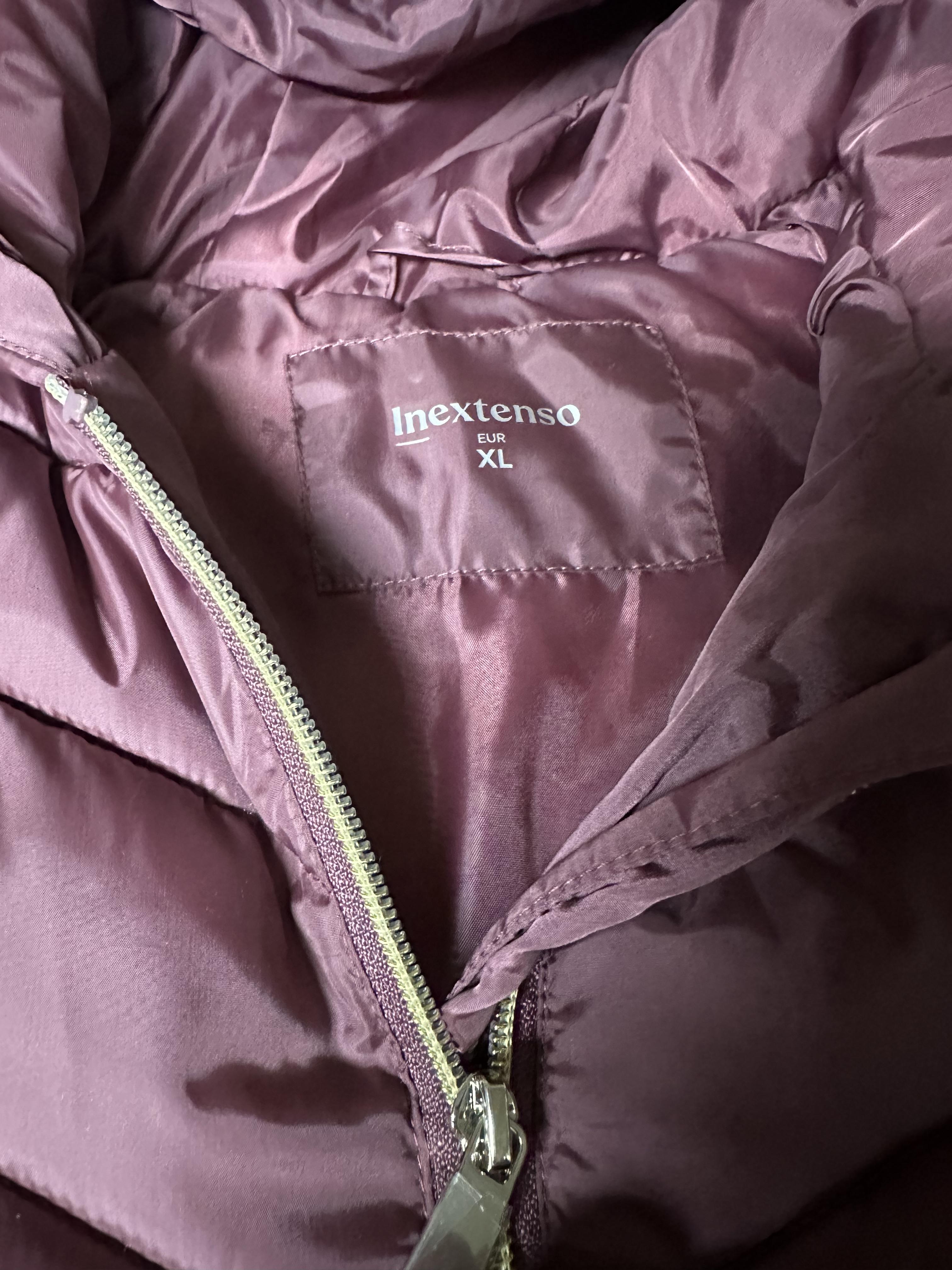 เสื้อกันหนาว เสื้อฮู้ดเฟอร์ บุนวมอุ่น สีแดง แบรนด์ INEXTENSO (padded puffer coat สำเนา