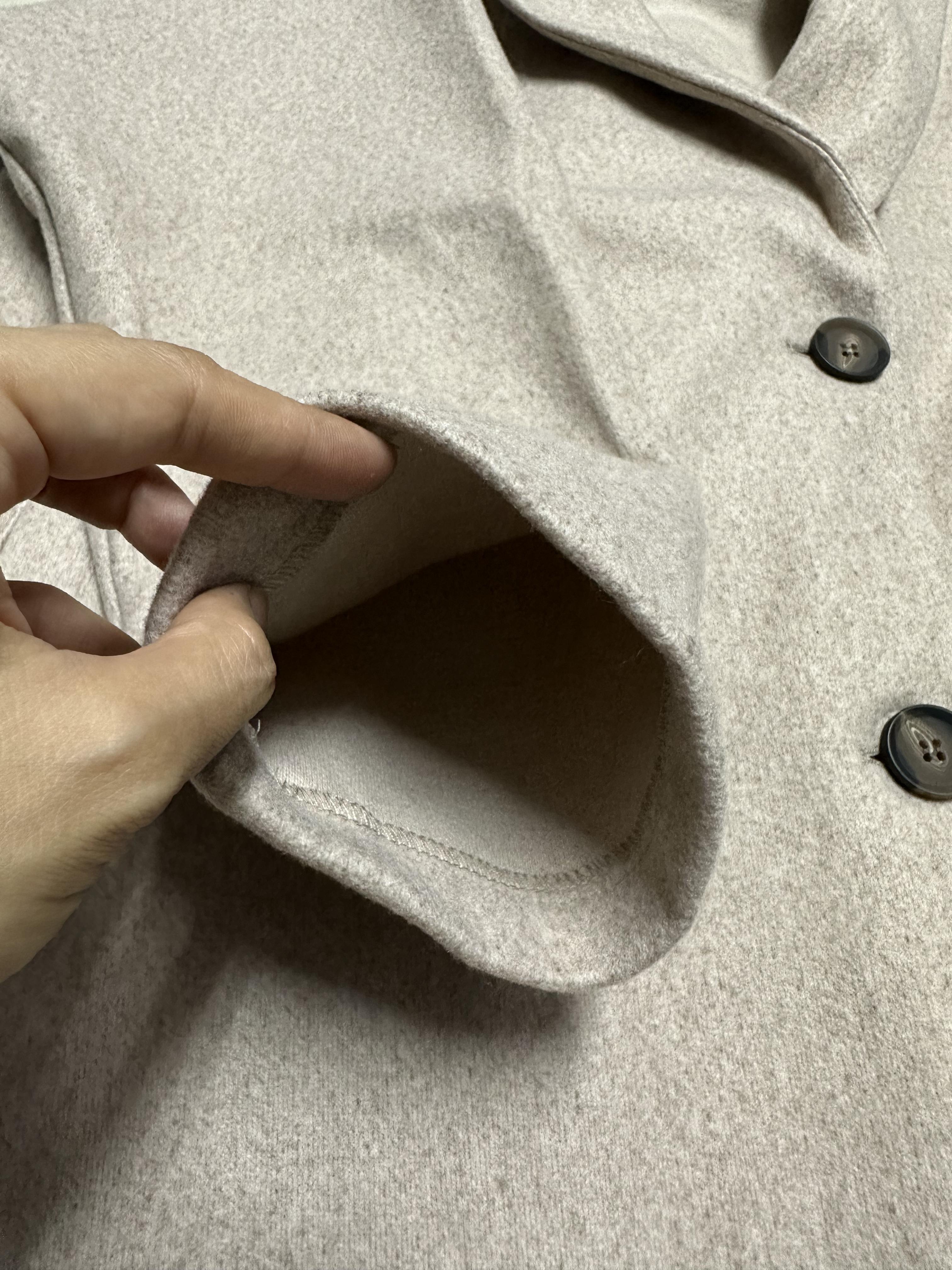 Lutique เสื้อโค้ทวูล Trench coat เสื้อโค้ทเฟอร์ โค้ทสักหลาดสีเบจ แบรนด์ LUTIQUE