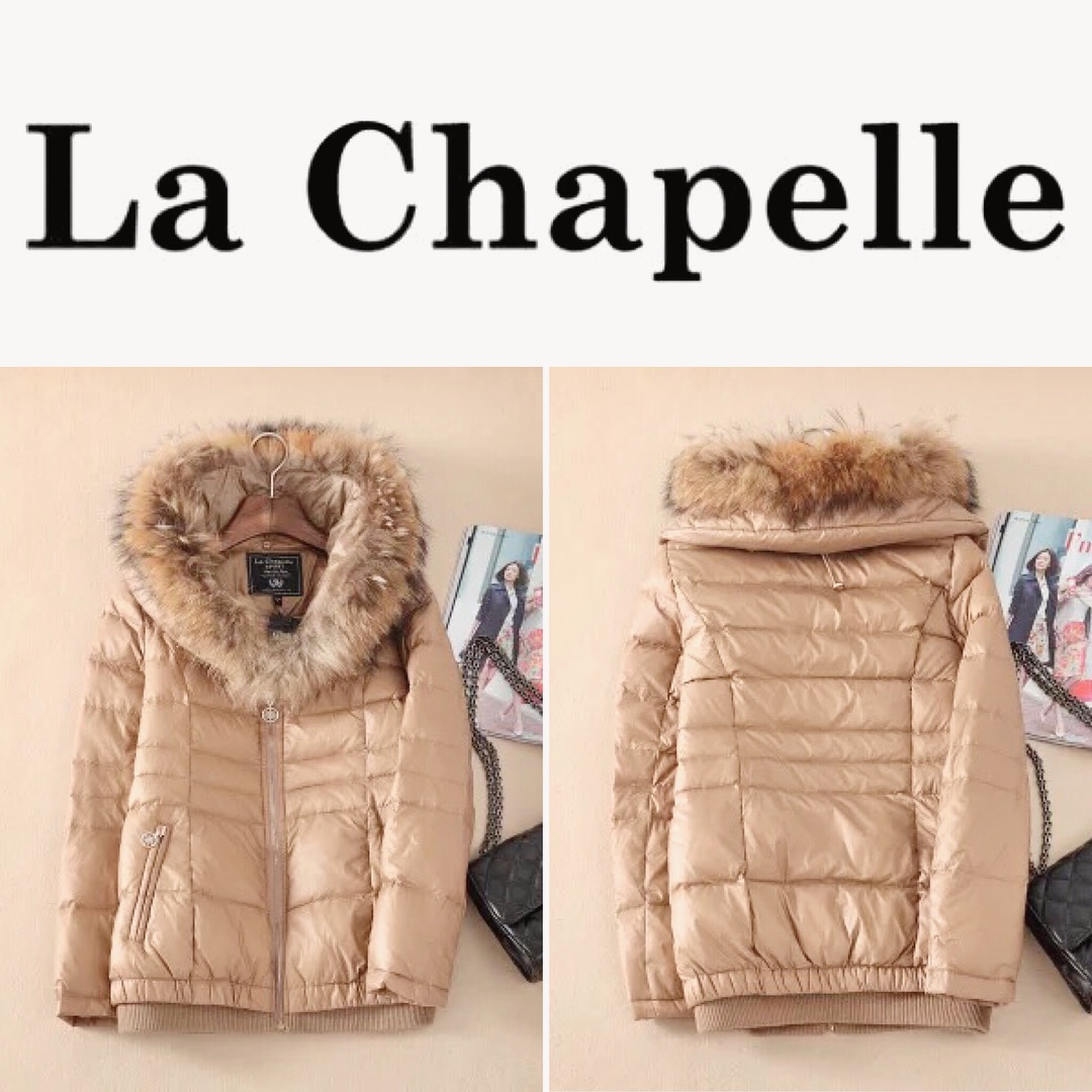 เสื้อกันหนาว ขนเป็ด แต่งเฟอร์ แบรนด์เนม LA CHAPELLE สีนูทสวยหรู. หนาอุ่นมากคะ (ขนเฟอร์ถอดได้คะ) Size S/M/L สำเนา