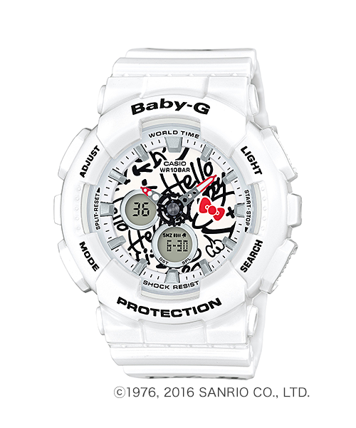 CASIO BABY-G นาฬิกาข้อมือ นาฬิกากันน้ำ นาฬิกาของแท้ ประกันศูนย์ CMG 1 ปี รุ่น BA-120KT-7A นาฬิกาสีขาว
