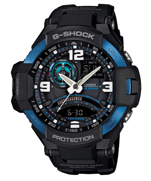 CASIO G-SHOCK นาฬิกาข้อมือ นาฬิกากันน้ำ นาฬิกาของแท้ ประกันศูนย์ CMG 1 ปี รุ่น GA-1000-2B นาฬิกาสีดำ