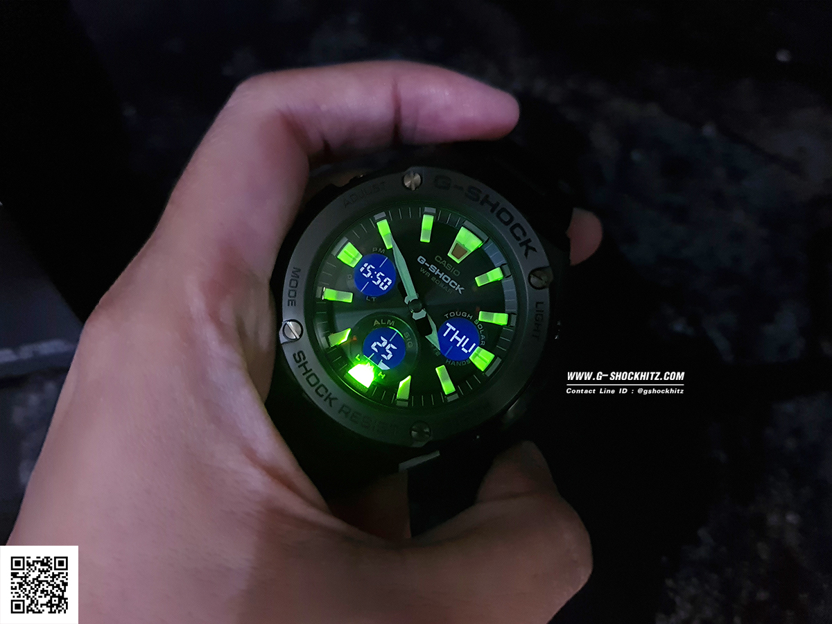 CASIO G-SHOCK นาฬิกาข้อมือ นาฬิกากันน้ำ นาฬิกาของแท้ ประกันศูนย์ CMG 1 ปี รุ่น GST-S130BD-1A นาฬิกาสีดำ