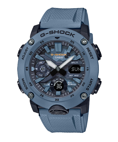 CASIO G-SHOCK นาฬิกาข้อมือ นาฬิกากันน้ำ นาฬิกาของแท้ ประกันศูนย์ CMG 1 ปี รุ่น GA-2000SU-2A นาฬิกาสีน้ำเงิน