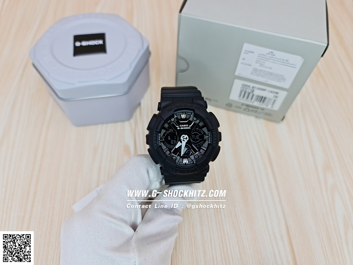 CASIO G-SHOCK นาฬิกาข้อมือ นาฬิกากันน้ำ นาฬิกาของแท้ ประกันศูนย์ CMG 1 ปี รุ่น GMA-S120MF-1A นาฬิกาสีดำ