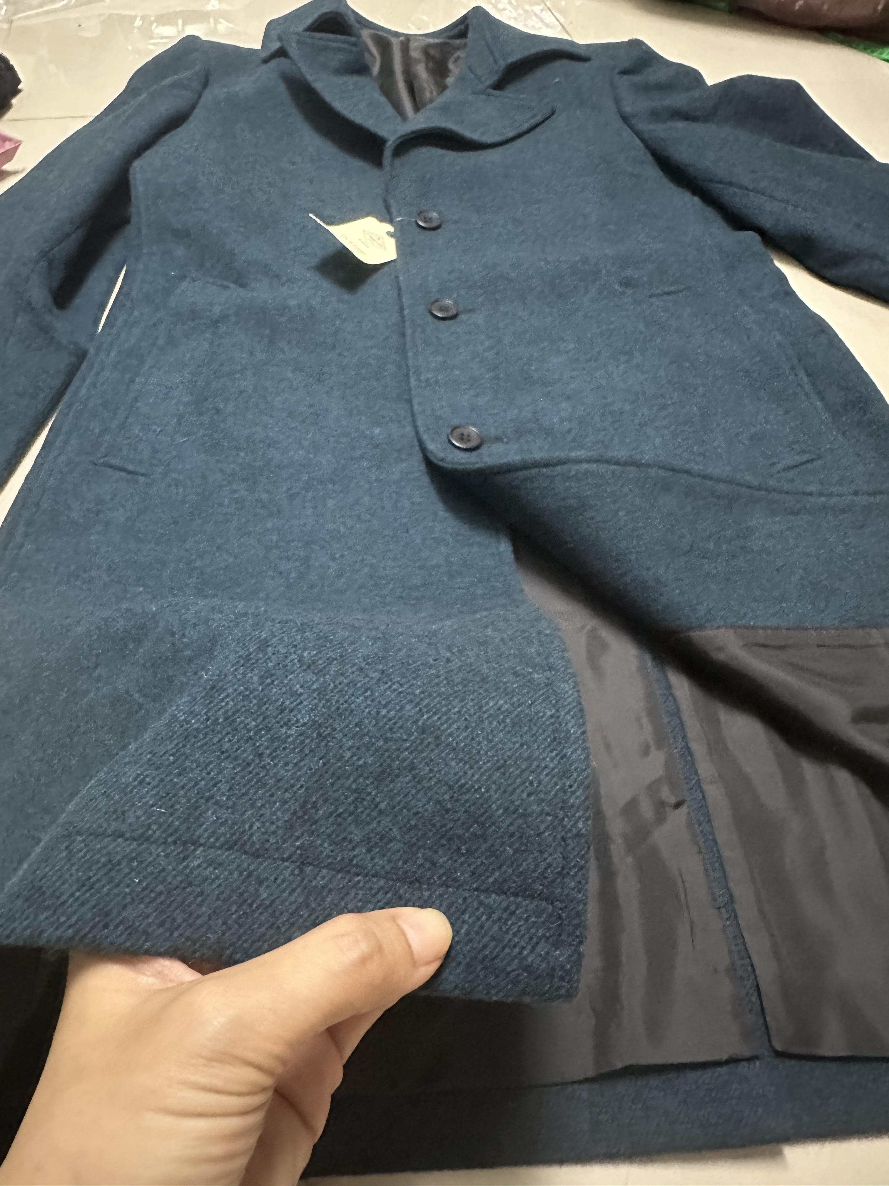 เสื้อโค้ทวูล Trench coat เสื้อโค้ท โค้ทสีน้ำเงินคราม แบรนด์ Primark สำเนา
