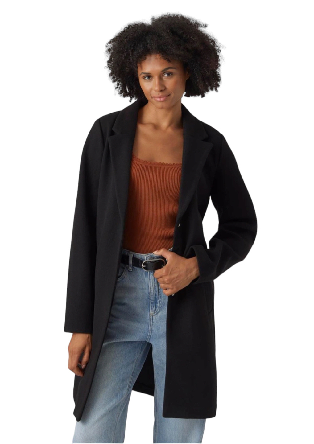 เสื้อโค้ทวูล Trench coat เสื้อโค้ทวูล โค้ทสีดำ แบรนด์ C&A