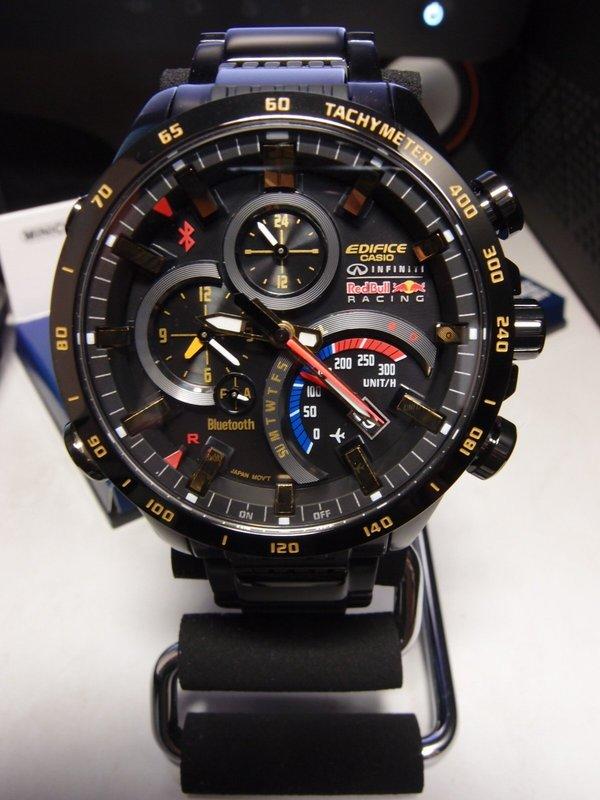 CASIO EDIFICE นาฬิกาข้อมือ นาฬิกากันน้ำ นาฬิกาของแท้ ประกันศูนย์ CMG 1 ปี รุ่น EQB-500RBK-1A นาฬิกาสีดำ