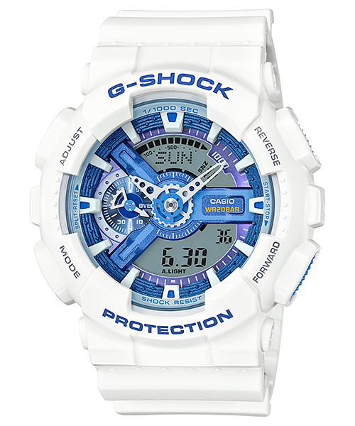 CASIO G-SHOCK นาฬิกาข้อมือ นาฬิกากันน้ำ นาฬิกาของแท้ ประกันศูนย์ CMG 1 ปี รุ่น GA-110WB-7A นาฬิกาสีขาว