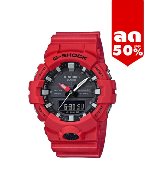 CASIO G-SHOCK นาฬิกาข้อมือ นาฬิกากันน้ำ นาฬิกาของแท้ ประกันศูนย์ CMG 1 ปี รุ่น GA-800-4A นาฬิกาสีแดง