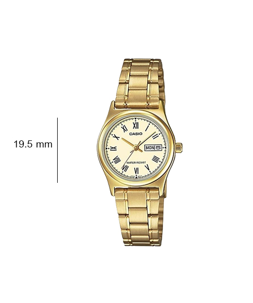 CASIO นาฬิกาคาสิโอ นาฬิกาข้อมือ นาฬิกากันน้ำ นาฬิกาของแท้ ประกันศูนย์ CMG 1 ปี รุ่น MTP-V006G-9B / LTP-V006G-9B นาฬิกาสีทอง