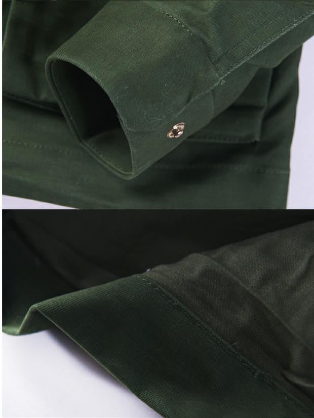 H&m เสื้อนอกเขียวทหาร เสื้อแจ็คเก็ต เสื้อฮู้ด แนวทหาร แพทเทินสวย เท่ห์ มาก คะ งาน H&M ตัดป้าย เขียว